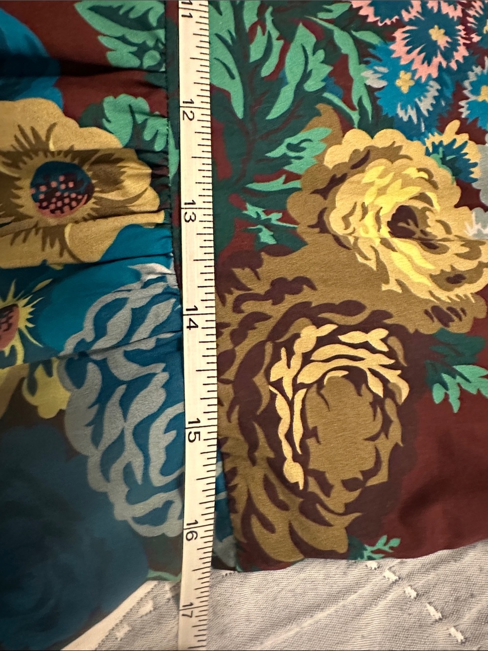 Tuckernuck Burgundy Midi Dress with Teal & Yellow Floral Print - Picture 5 of 7